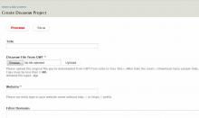 Creating Disavow Project Interface